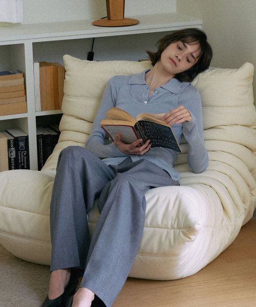 One-Tuck Wide Slacks[LMBESPPT5503]-Gray