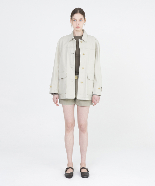 W Half Jacket, Ecru