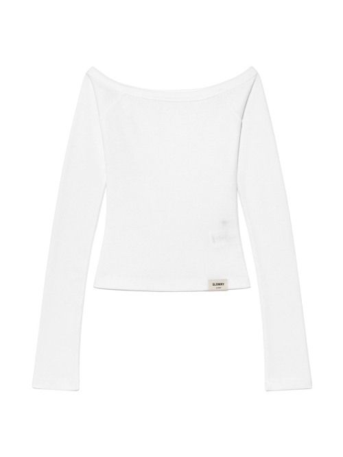 G OFF SHOULDER LONG SLEEVE (NAVY)