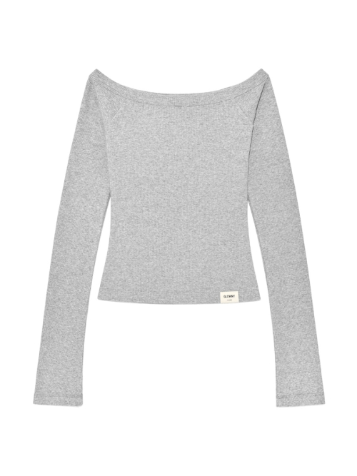 G OFF SHOULDER LONG SLEEVE (NAVY)