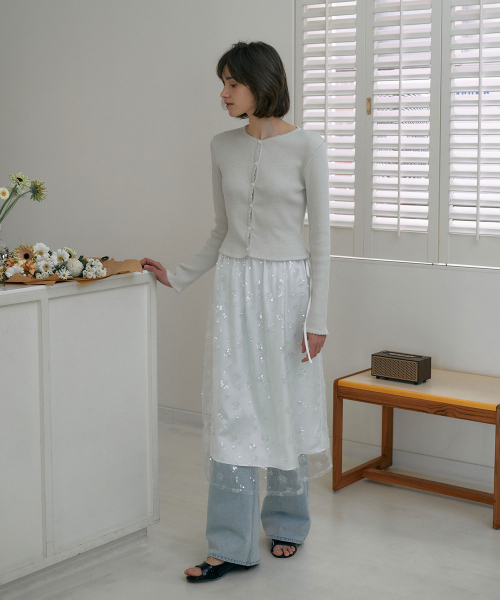 Spangle layered Skirt[LMBESPSK5406]-2color