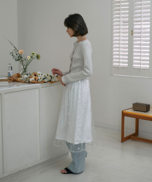Spangle layered Skirt[LMBESPSK5406]-2color