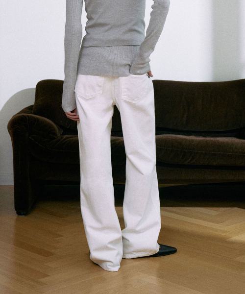 [기장선택]Classic Straight Denim[LMBESPDN3123]-Off White