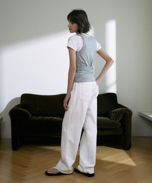 [기장선택]Classic Straight Denim[LMBESPDN3123]-Off White
