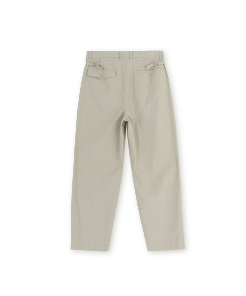 W Loose Tapered Cotton Pants, Stone
