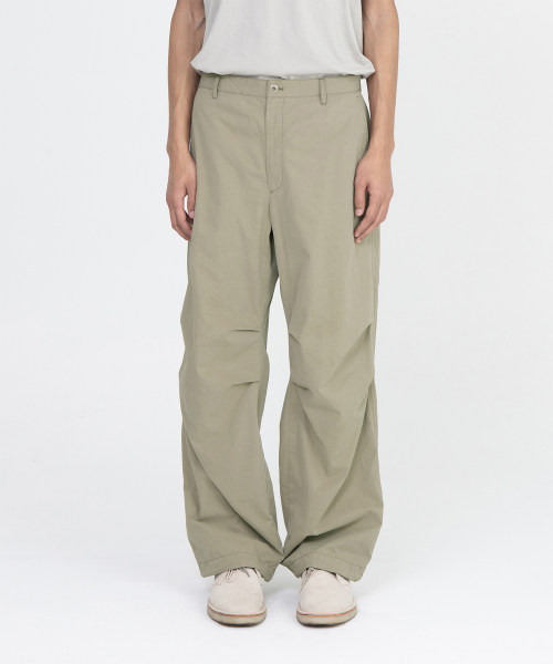 Washed Parachute Pants, Dark Beige