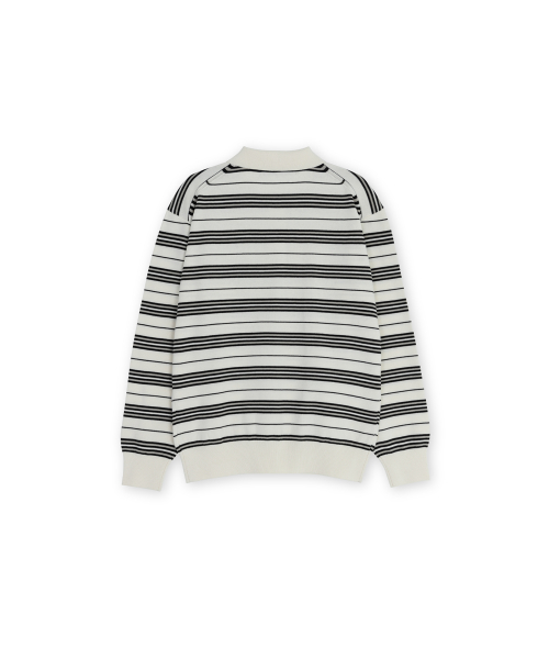 Stripe Knit Pique, Ivory