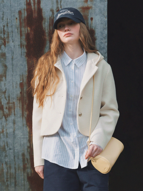 MASHMELLOW long shoulder bag_BUTTER