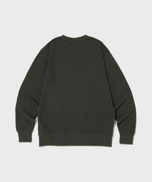 뉴저지 CVC 크루넥 스웨트셔츠 Charcoal Black
