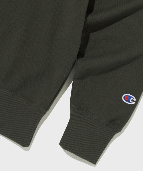 뉴저지 CVC 크루넥 스웨트셔츠 Charcoal Black