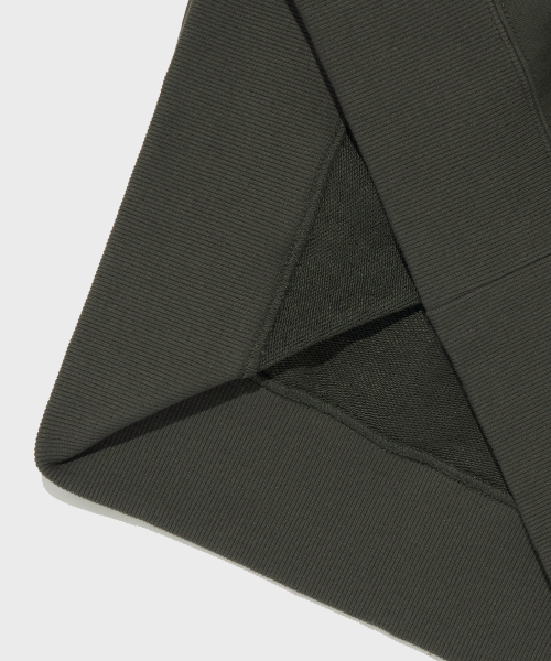 뉴저지 CVC 크루넥 스웨트셔츠 Charcoal Black
