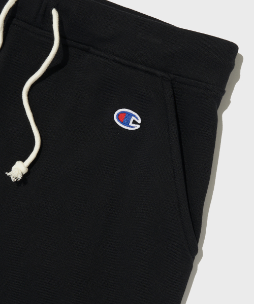 여성 C로고 롱 스트링 스커트 Black