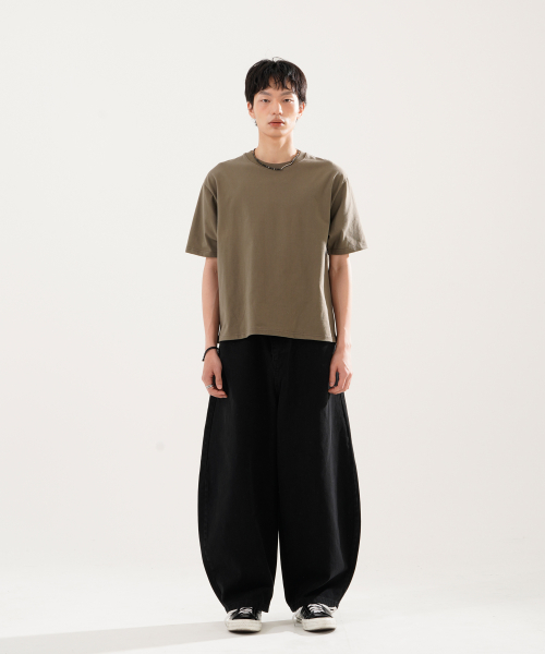 Skill Washed Balloon Pants Black NSLP2611