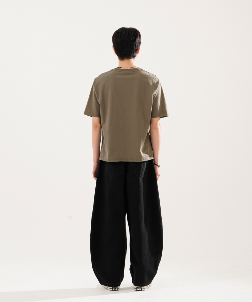Skill Washed Balloon Pants Black NSLP2611