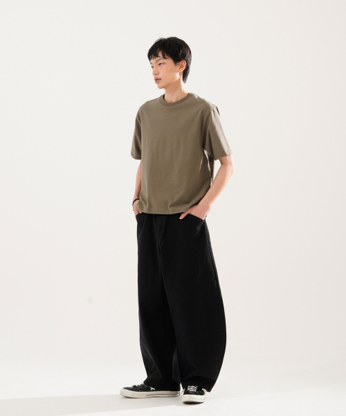 Skill Washed Balloon Pants Black NSLP2611