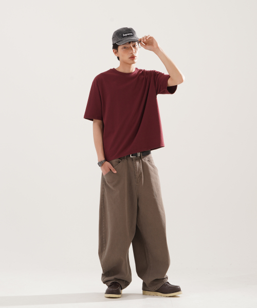 Skill Washed Balloon Pants Khaki NSLP2611