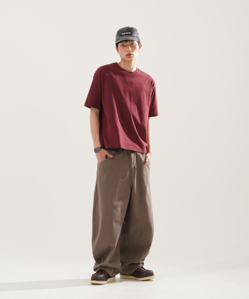 Skill Washed Balloon Pants Khaki NSLP2611