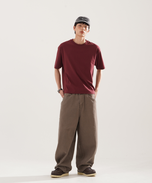 Skill Washed Balloon Pants Khaki NSLP2611