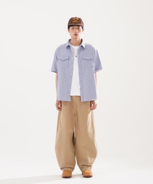Skill Washed Balloon Pants Beige NSLP2611