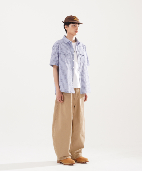 Skill Washed Balloon Pants Beige NSLP2611