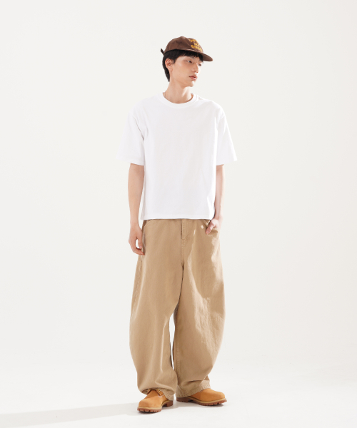 Skill Washed Balloon Pants Beige NSLP2611