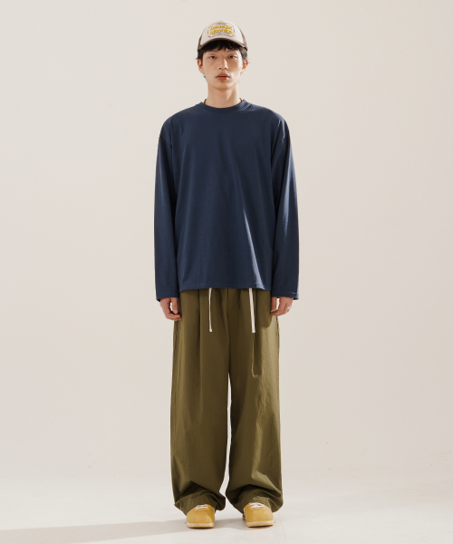 All Day CP Standard Long T-Shirts Navy SOLT2607