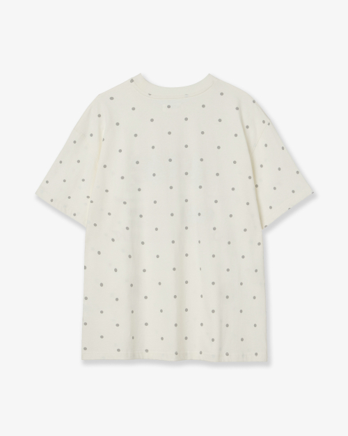 WEB LOGO DOT T-SHIRTS [CREAM]