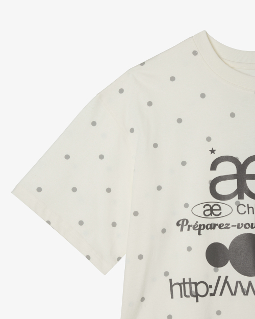 WEB LOGO DOT T-SHIRTS [CREAM]