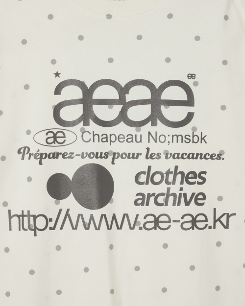 WEB LOGO DOT T-SHIRTS [CREAM]
