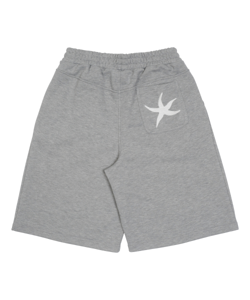 TCM back logo half sweat pants (grey)