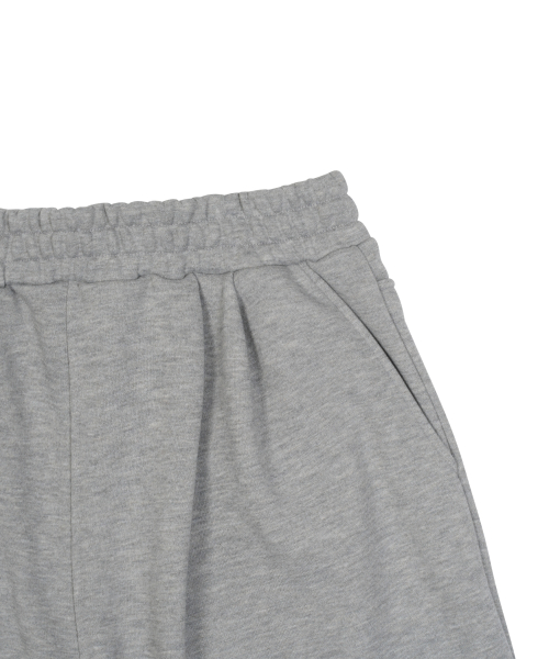 TCM back logo half sweat pants (grey)