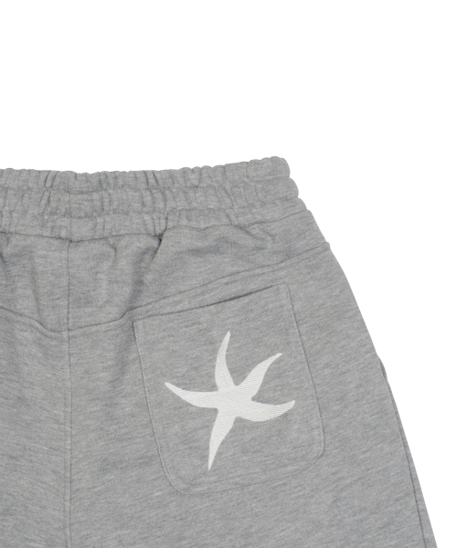 TCM back logo half sweat pants (grey)
