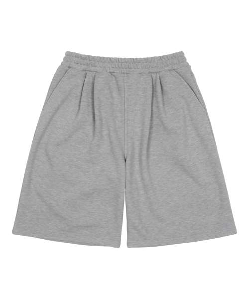TCM back logo half sweat pants (grey)