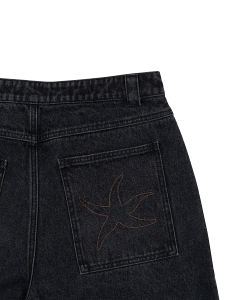 TCM starfish denim half pants (black)