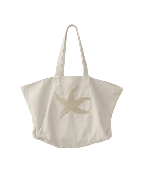 TCM starfish tote bag (ivory)