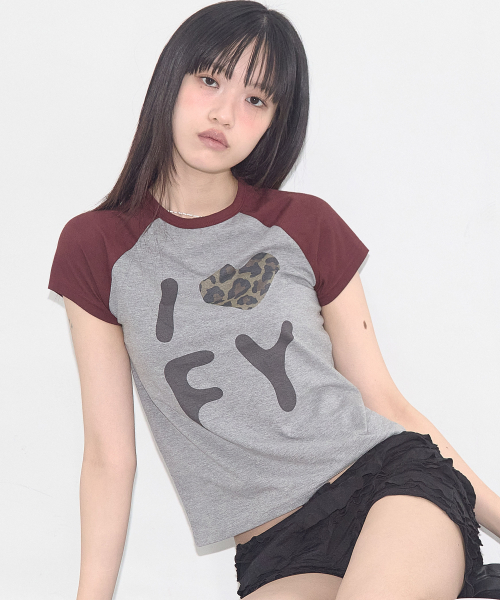 I LOVE FY TEE (GRAY) F25QB102