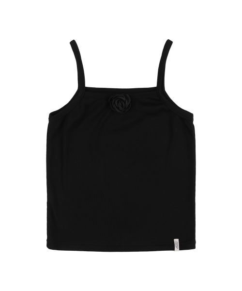 3-WAY LETTERING CORSAGE TEE (BLACK) F25QB106