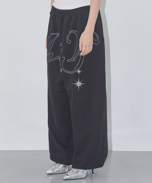 ANGEL VINTAGE SWEATPANTS (BLACK) F25QD819