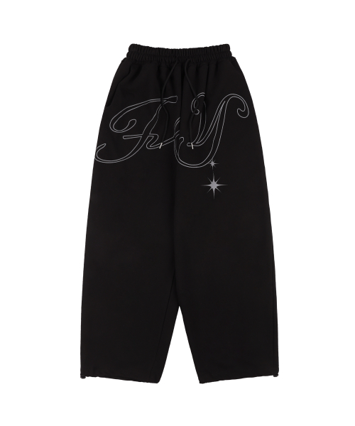 ANGEL VINTAGE SWEATPANTS (BLACK) F25QD819