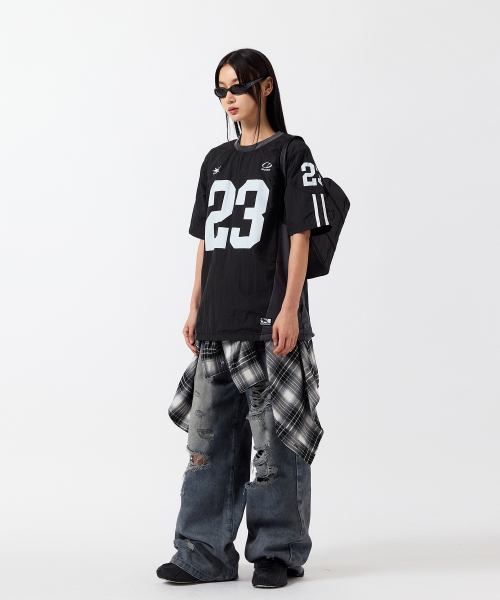 Dirty Washed Destroyed Denim Pants - BLUE