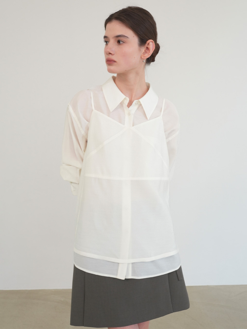 Sheer Bustier Shirts NEW5XB329