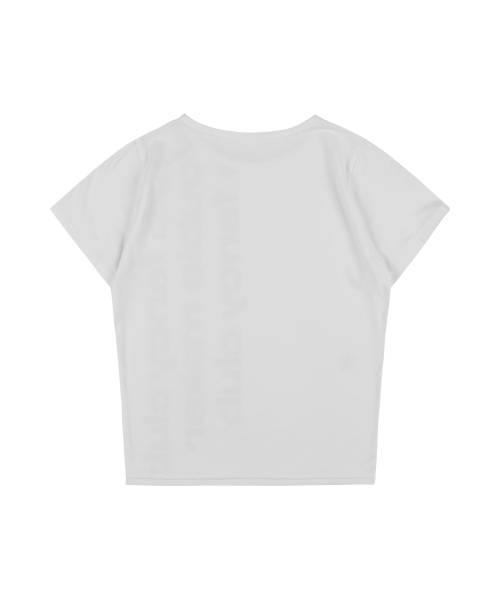 BAYWATCH CROP TEE (WHITE) F25QB103