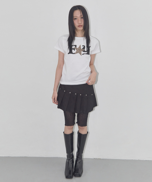 FY LEOPARD TEE (WHITE) F25QB100