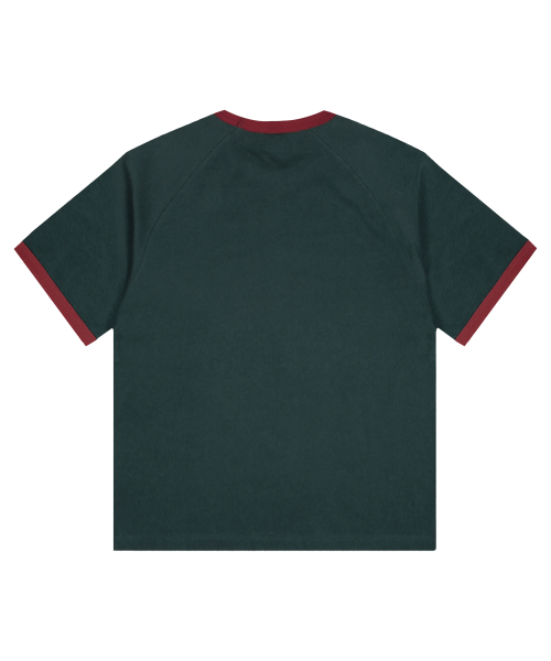 GT127 노스탤지어 배색 링거 티셔츠 (GREEN)