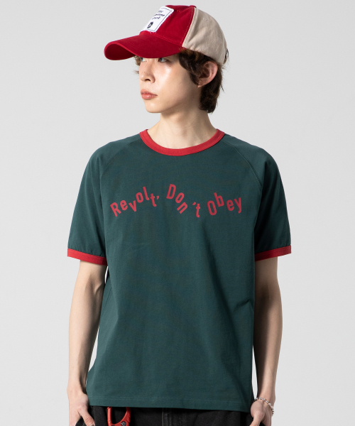 GT127 노스탤지어 배색 링거 티셔츠 (GREEN)