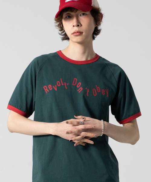 GT127 노스탤지어 배색 링거 티셔츠 (GREEN)