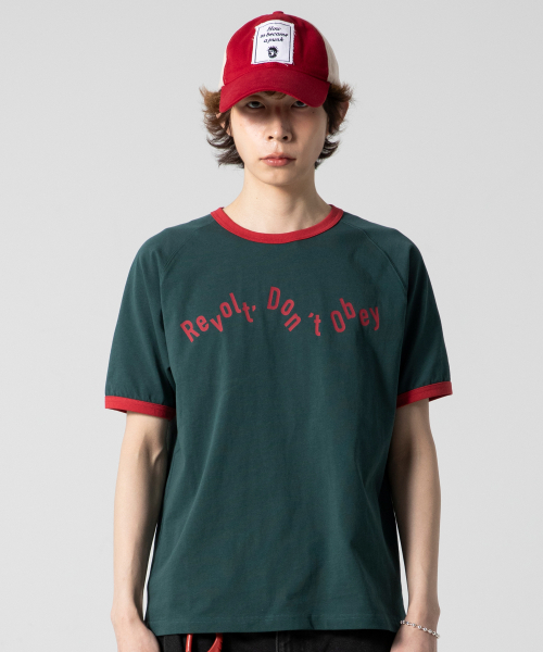 GT127 노스탤지어 배색 링거 티셔츠 (GREEN)