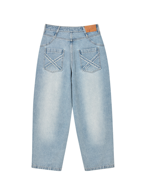 GRAFFITY DENIM PANTS LIGHT BLUE