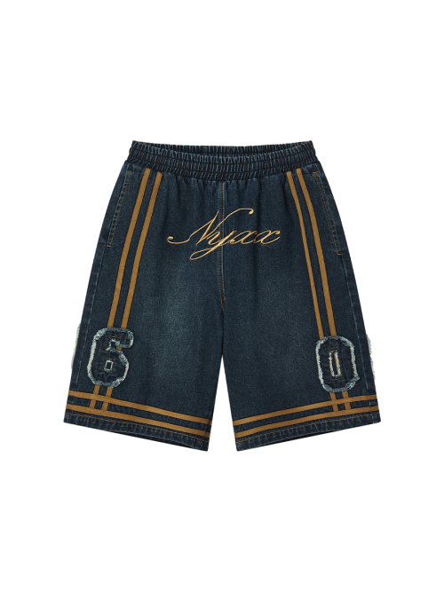 BASKETBALL DENIM HALF PANTS INDIGO