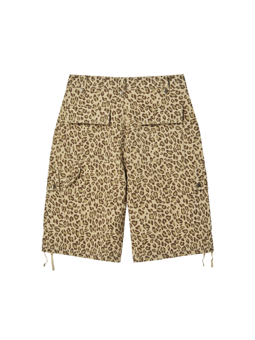 PATTERN CARGO HALF PANTS LEOPARD